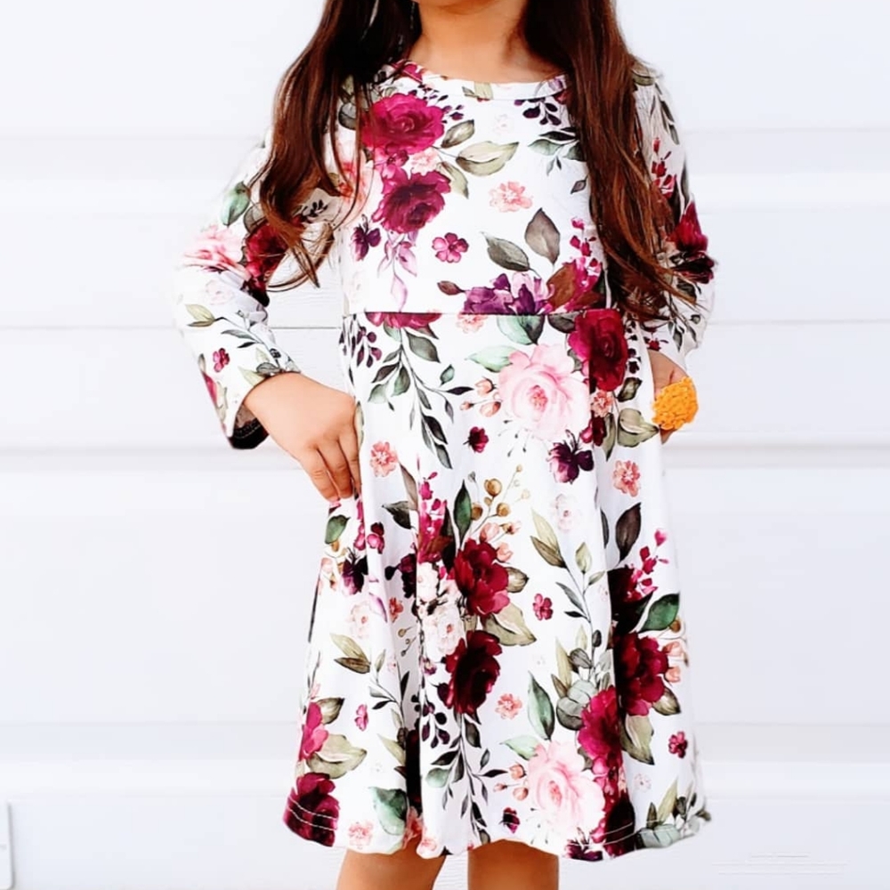Mia Twirl Long Sleeve Floral Dress - Picture 4 of 5